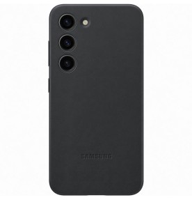Husa Leather Cover pentru Samsung Galaxy S23, Black